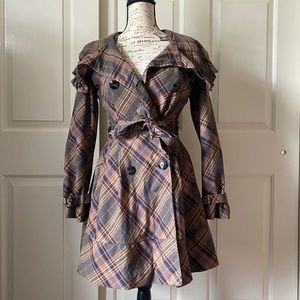 Anthropologie Elevenses Plaid Coat